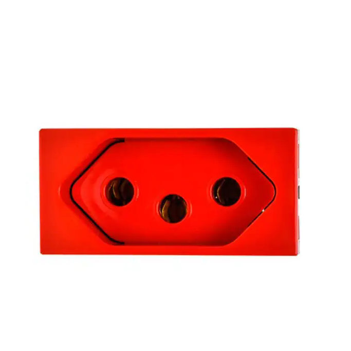 Módulo Tomada Arteor 2Polos+Terra 20A Vermelho - 593732