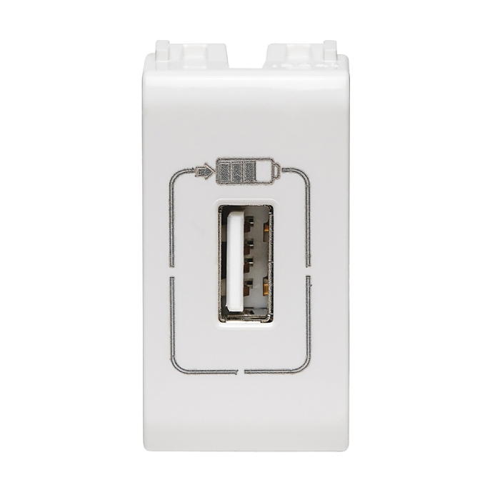 Módulo Tomada Carregador USB Thesi-Up 1100mA Branco - M4285C1