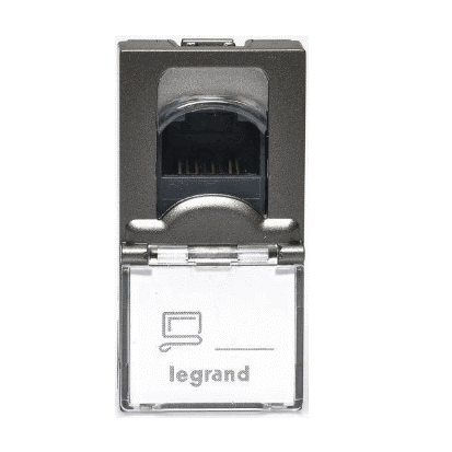 Módulo Tomada Internet Arteor RJ45 Cat6 Magnesium Quadrado - 572802B