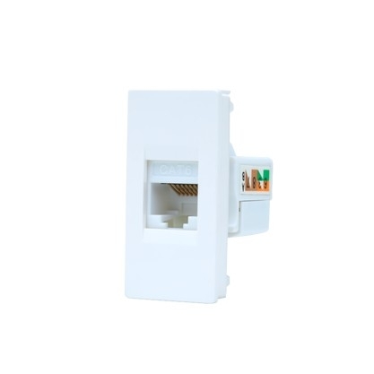 Módulo Tomada Internet UNNO RJ45 Cat6 Branca-N1118.6BL