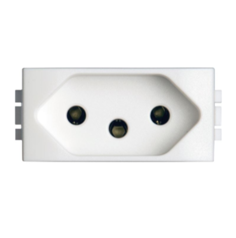 Módulo Tomada Living Light 2Polos+Terra 10A Branco - SN4165S