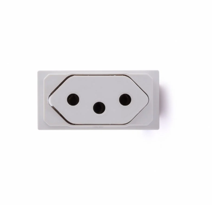 Módulo Tomada Living Now 2Polos+Terra 10A Branco - KW4165