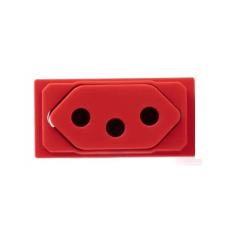 Módulo Tomada Living Now 2Polos+Terra 20A Vermelho - KR4166