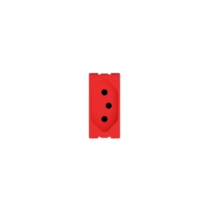 Módulo Tomada Origen 2 Polos+Terra 10A Vermelho-N0136RJ