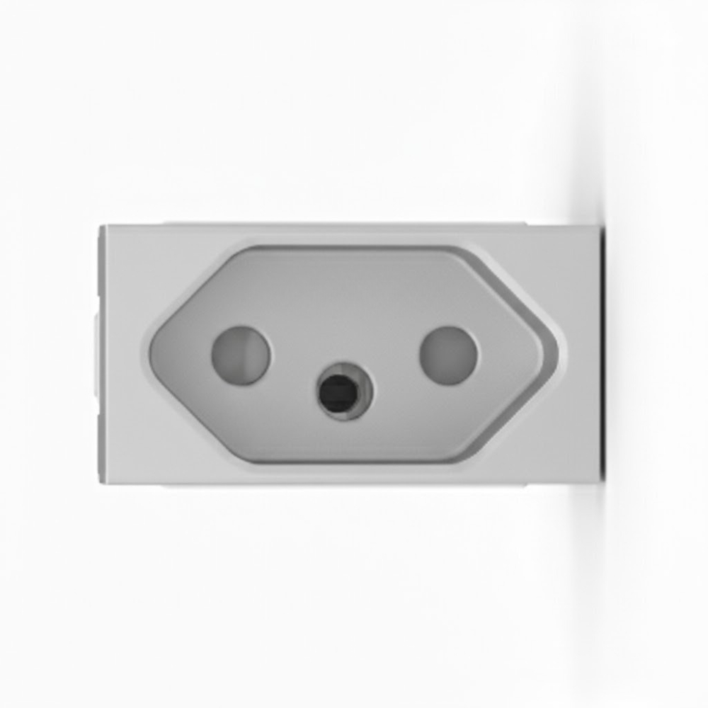 Módulo Tomada Orion 2Polos+Terra 10A Aluminio - S70202174