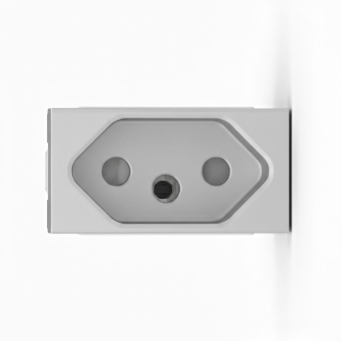 Módulo Tomada Orion 2Polos+Terra 10A Aluminio - S70202174