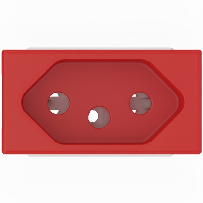Módulo Tomada Orion 2Polos+Terra 10A Vermelho - S70202134