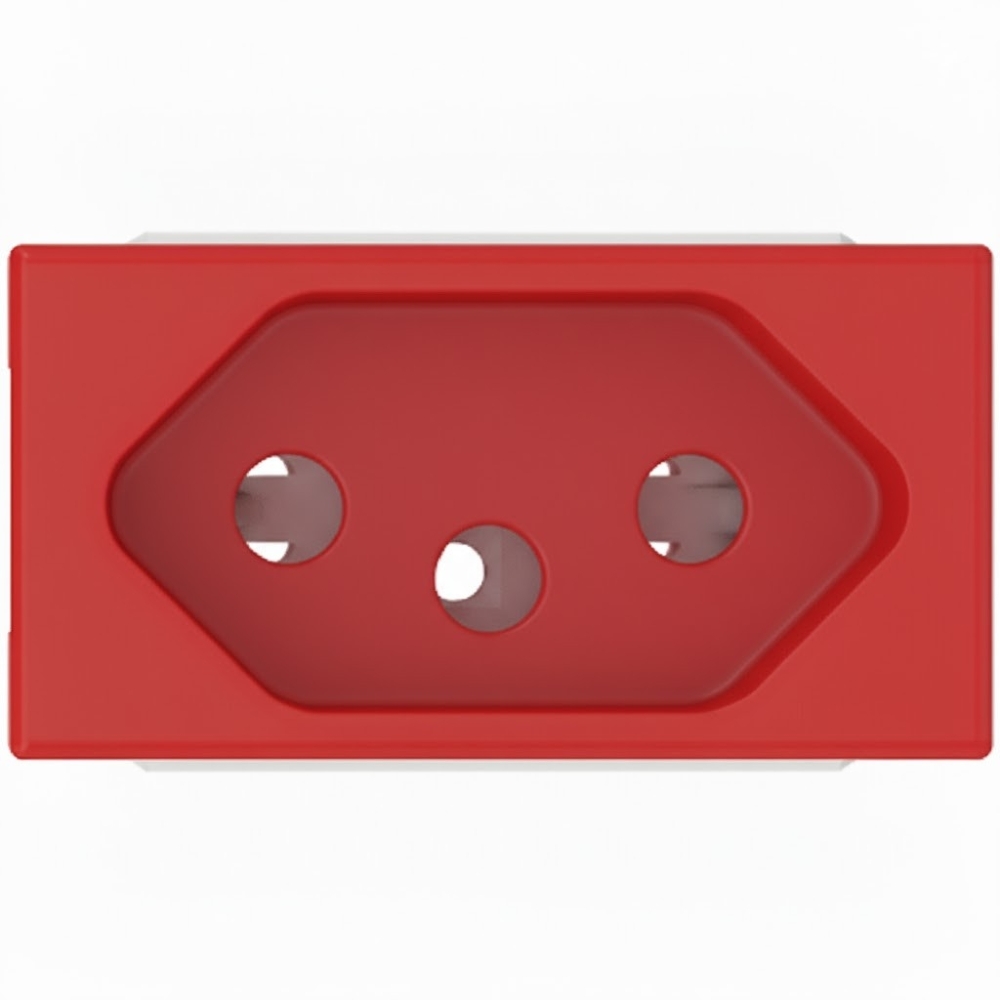 Módulo Tomada Orion 2Polos+Terra 20A Vermelho - S70203134