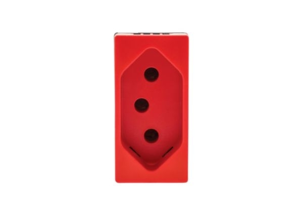 Módulo Tomada Pial Plus 2Polos+Terra 20A Vermelho - 615079