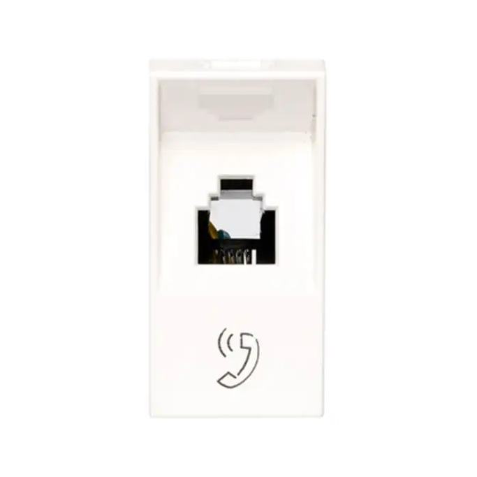 Módulo Tomada Telefone Arteor  RJ11 4 Fios Branco Quadrado - 582542B