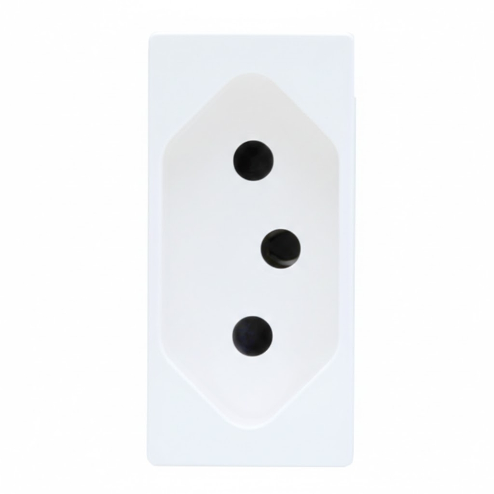 Módulo Tomada UNNO 2 Polos+Terra 20A Branco-N1136.2NBL