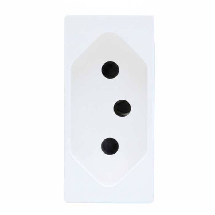 Módulo Tomada UNNO 2 Polos+Terra 20A Branco-N1136.2NBL