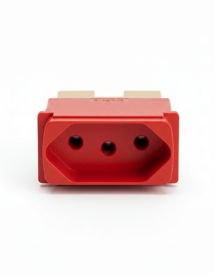 Módulo Tomada Zeffia 2Polos+Terra 20A Vermelho - 680161VM