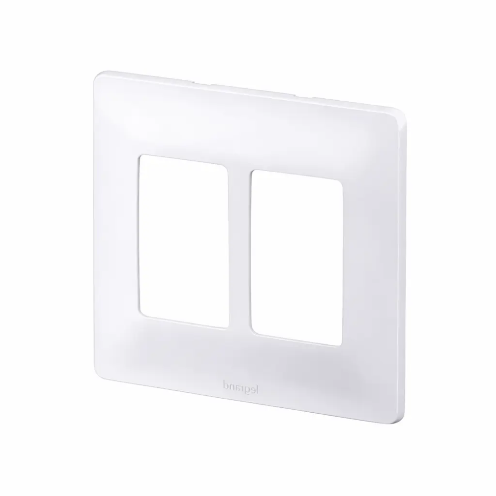 Placa+Suporte Zeffia 4x4 3+3 Postos Juntos Branca - 680176
