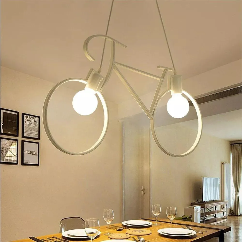 Luminária Pendente Bicicleta Branco