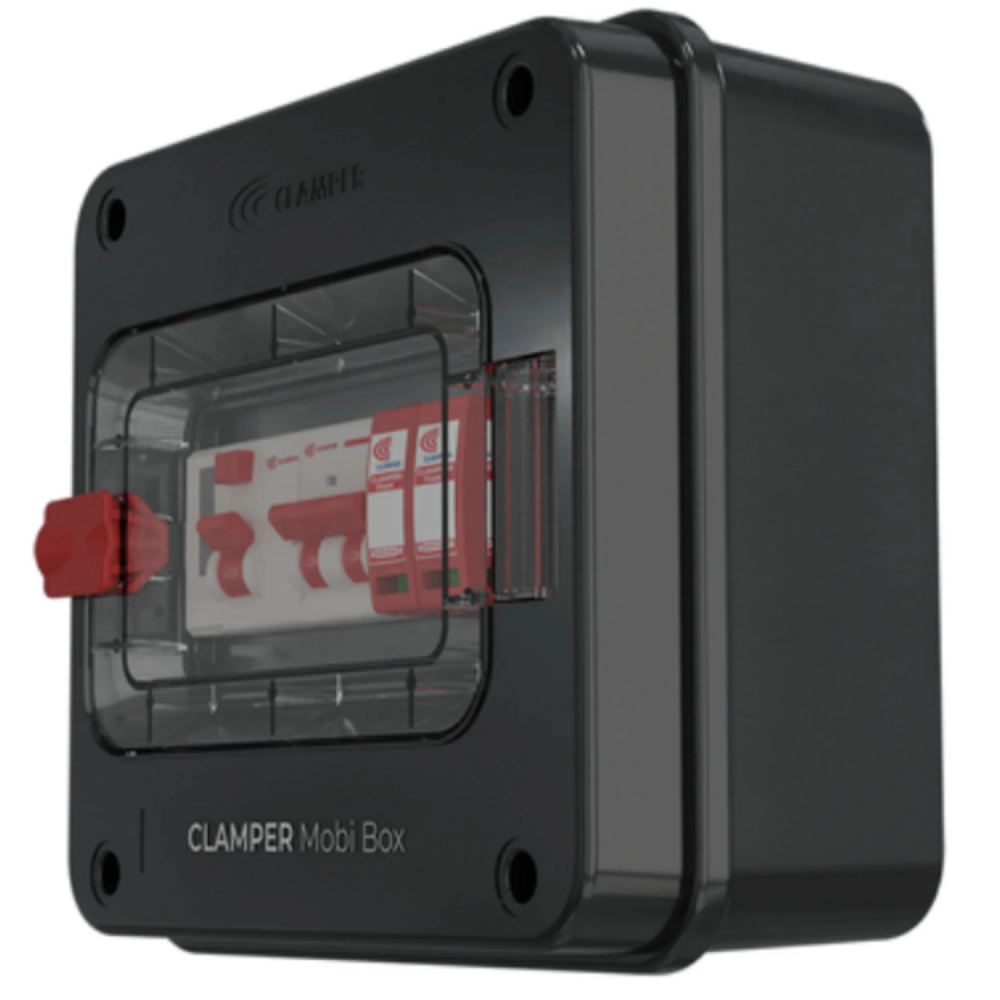Quadro de Proteção Clamper P/ carrro eletrico Mobi Box Preto 220V 8KW -025976