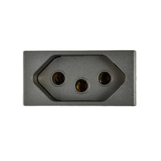 Conjunto 4x2 3 tomadas Arteor 10A Magnesium