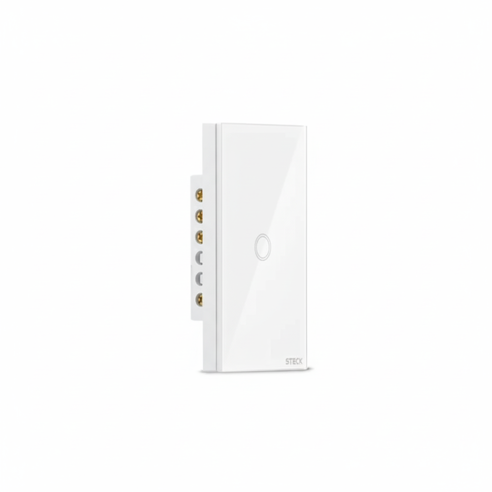 Interruptor Inteligente 4X2 Touch Steck Branco 1 Tecla Wi-Fi -SINT1B1