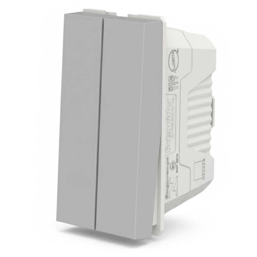 Módulo Duplo Interruptor Simples Orion Aluminio - S70100174