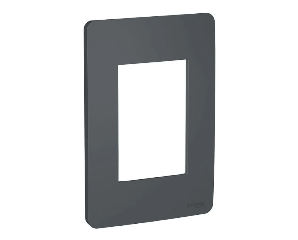Placa Orion 4x2 para 3 Módulos Stellar Black - S730103294