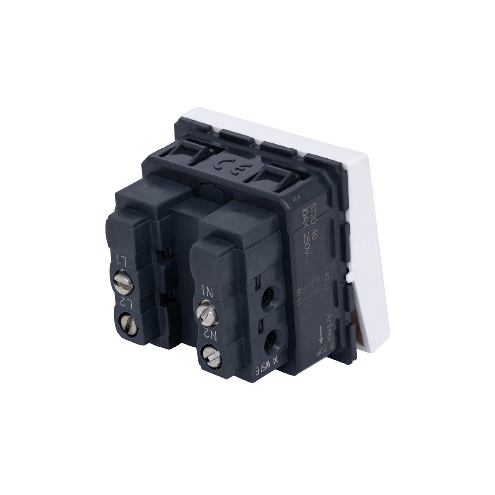 Módulo Interruptor Bipolar Simples Arteor 10A Quadrado 2 Módulos Branco - 572040B