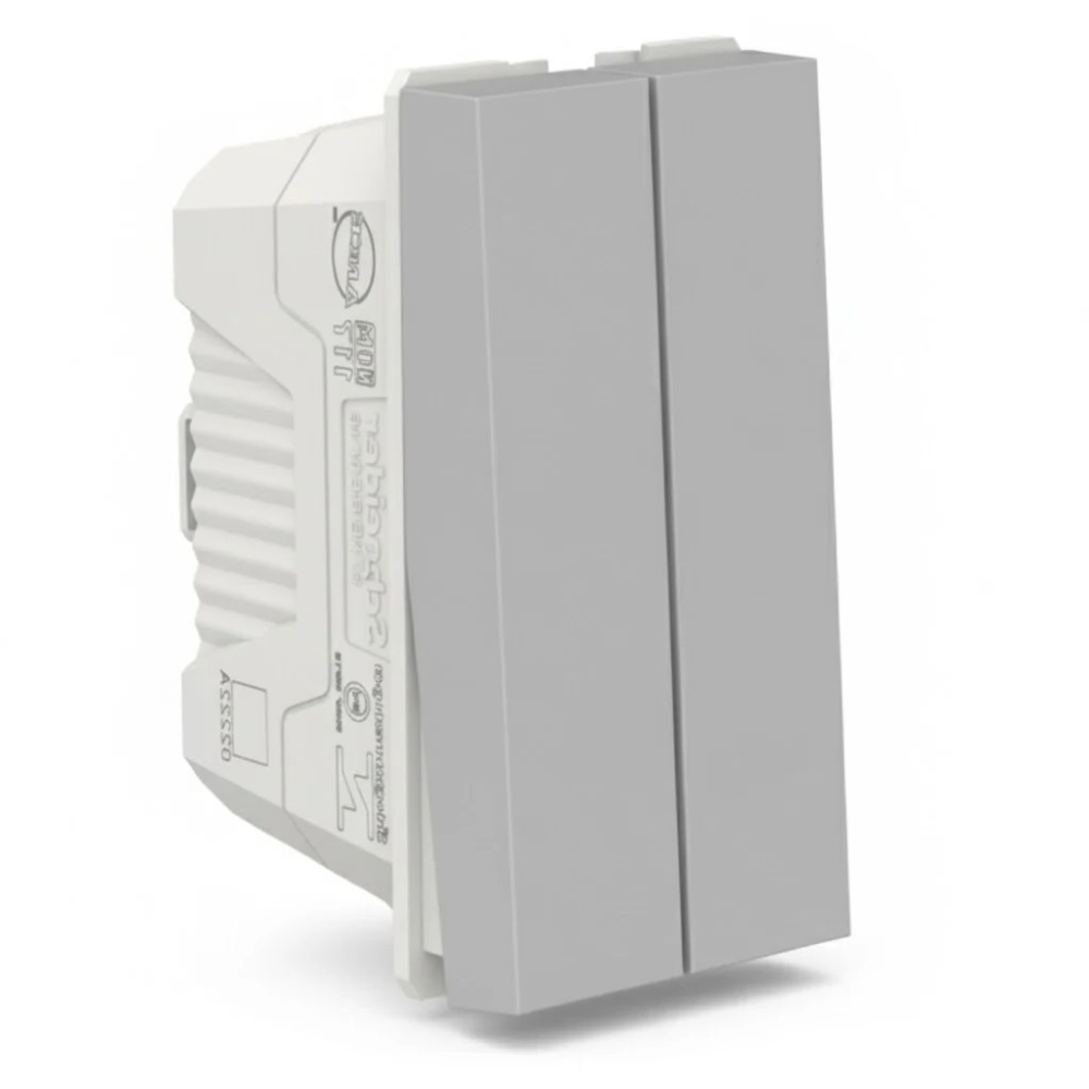 Módulo Duplo Interruptor Simples Orion Aluminio - S70100174