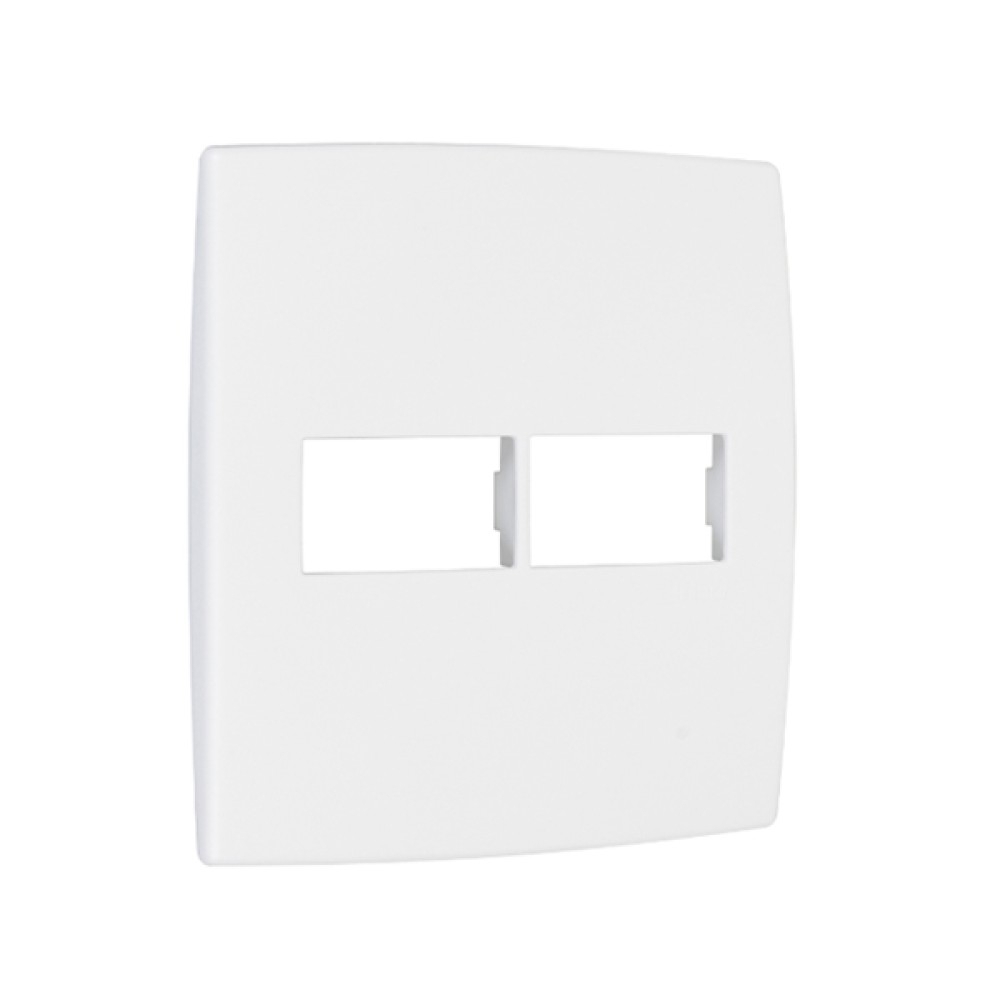 Placa Pial Plus 4x4 para 1+1 Módulos Branca - 618511
