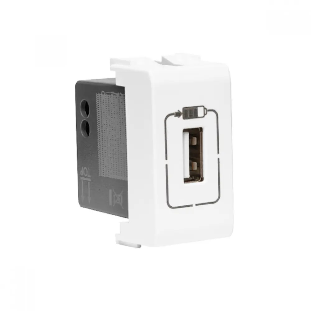 Módulo Tomada Carregador USB Thesi-Up 1100mA Branco - M4285C1