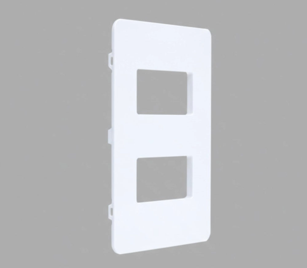Placa UNNO 4x2 2 Postos Branca-N1372.2BL