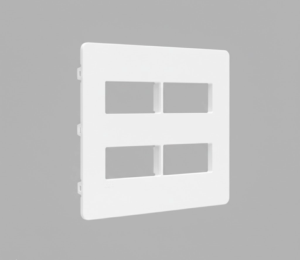 Placa UNNO 4x4 2+2 Postos Branca -N1672.4BL