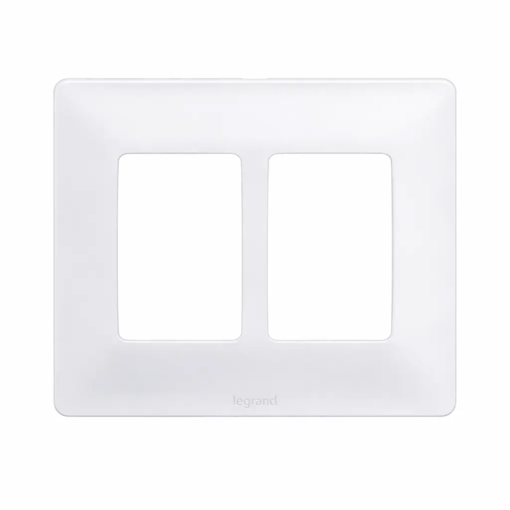 Placa+Suporte Zeffia 4x4 3+3 Postos Juntos Branca - 680176