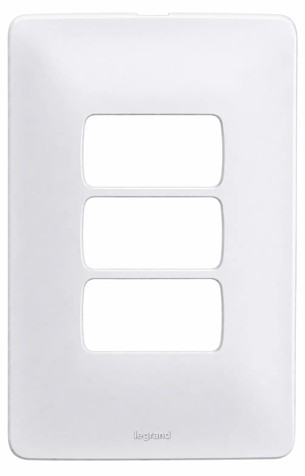 Placa+Suporte Zeffia 4x2 3 Postos Separados Branca - 680183