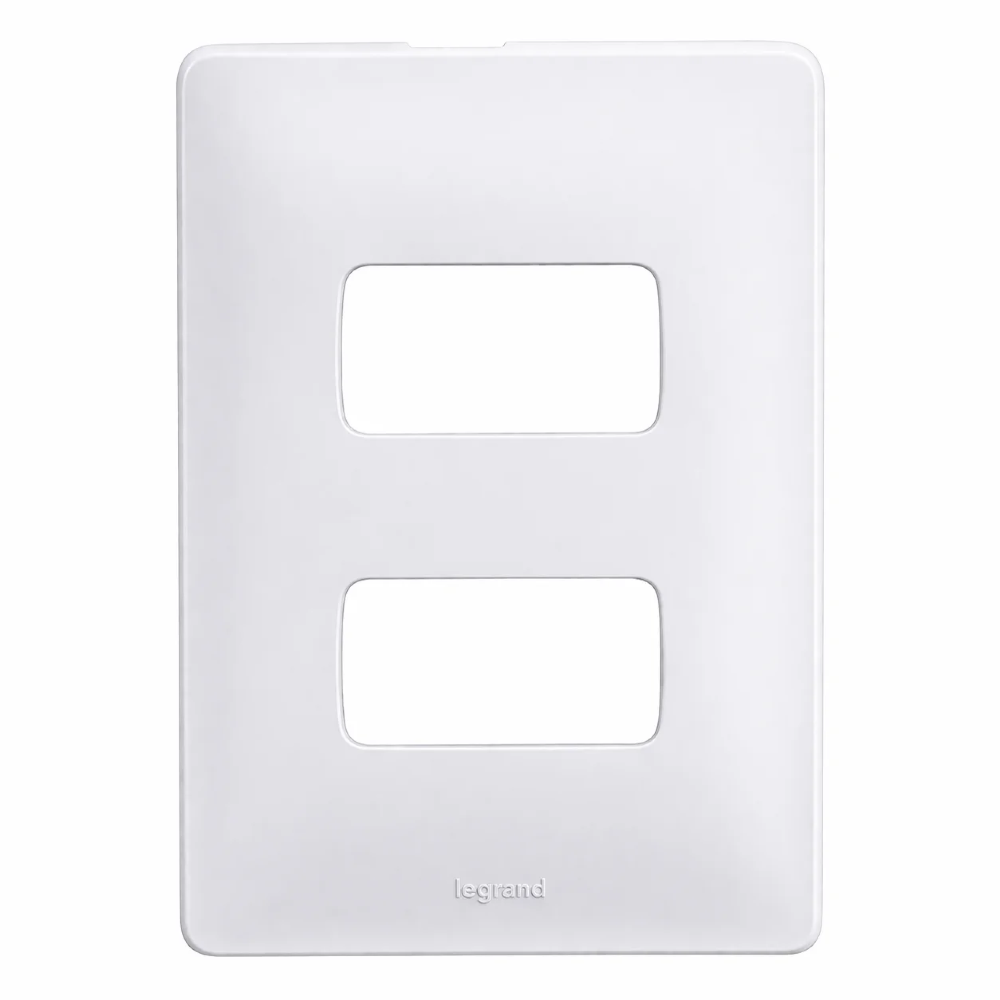 Placa+Suporte Zeffia 4x2 2 Postos Separados Branca - 680182