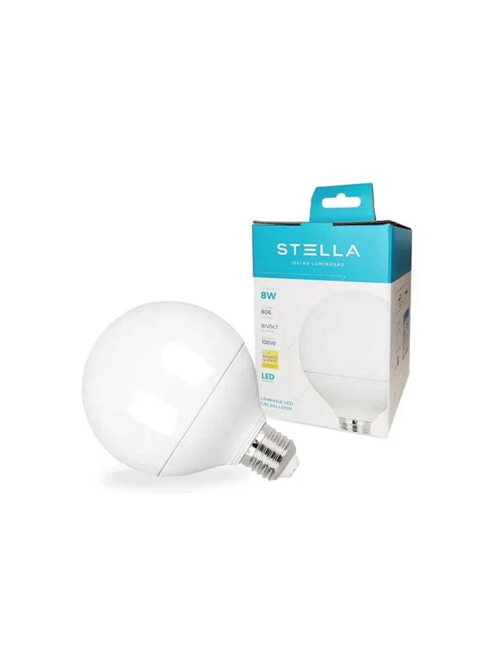 Lampada Balloon G95 Stella 7W E-27 3000K Bivolt -STH20216/30