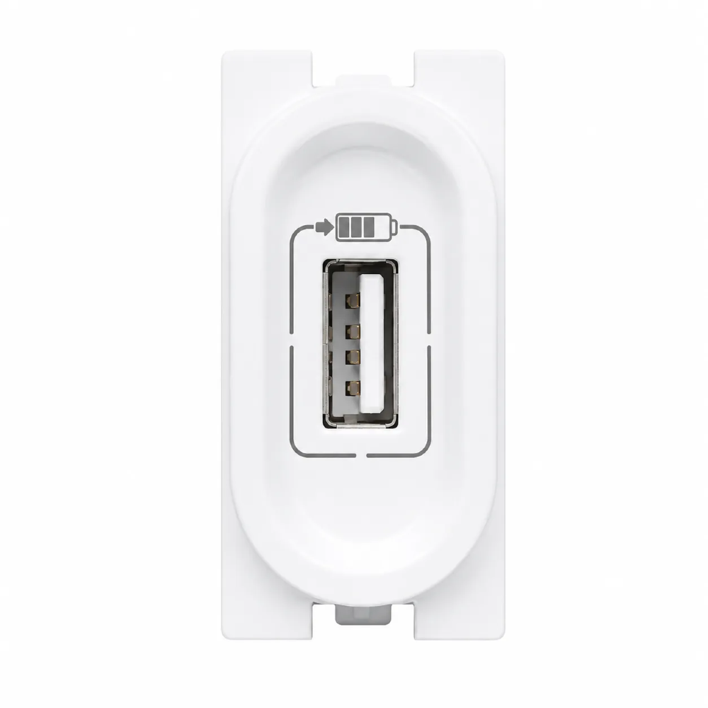 Módulo Tomada Carregador USB Nereya 1100mA Branco - 663012