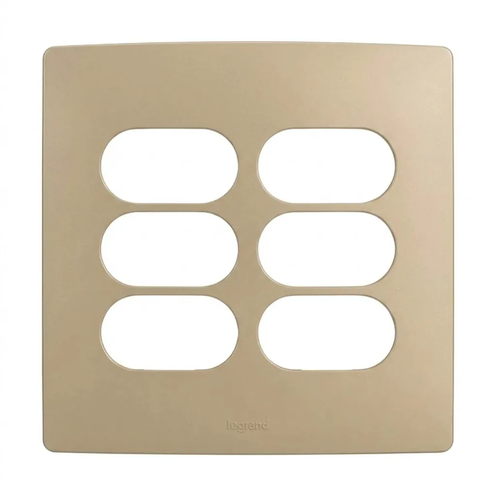 Placa 4x4 3+3 Postos Separados Nereya Gengibre - 663431