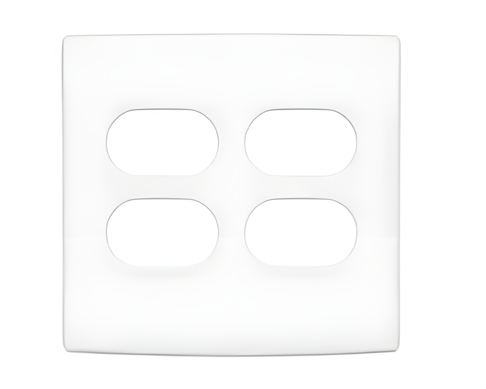 Placa 4x4 2+2 Postos Separado Nereya Branco Sal - 663420