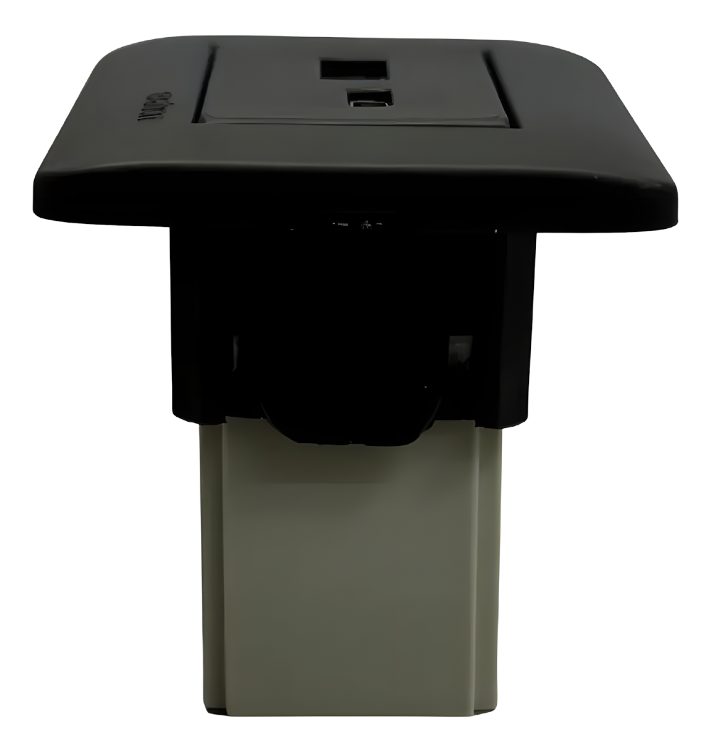 Tomada para marcenaria USB tipo A + USB tipo C 2A Lumitek Preta