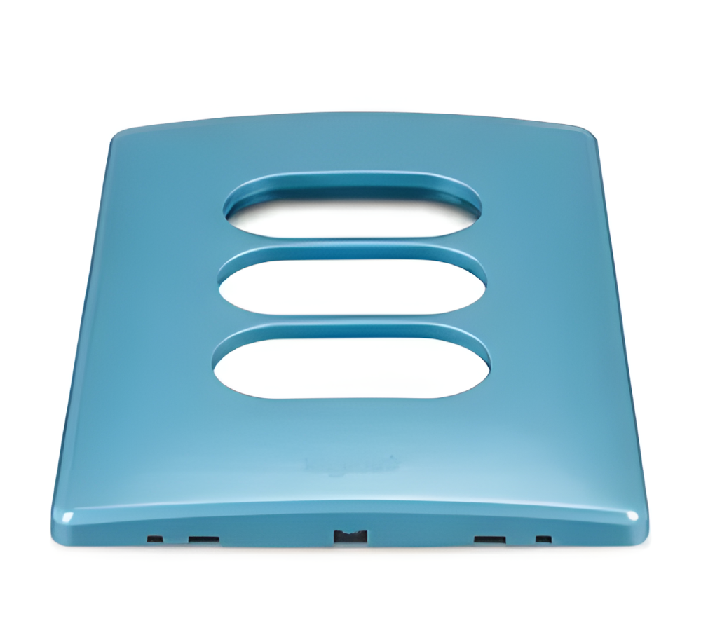 Placa 4x2 3 Postos Separados Nereya Blue Gloss - 663266