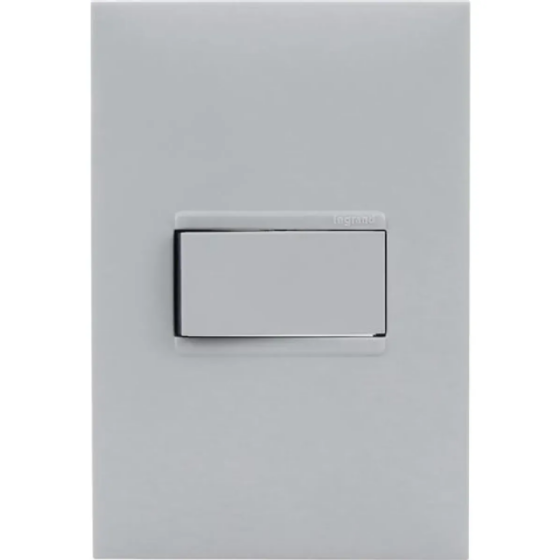 Conjunto 1 Interruptor Simples Pial Plus+ Cinza