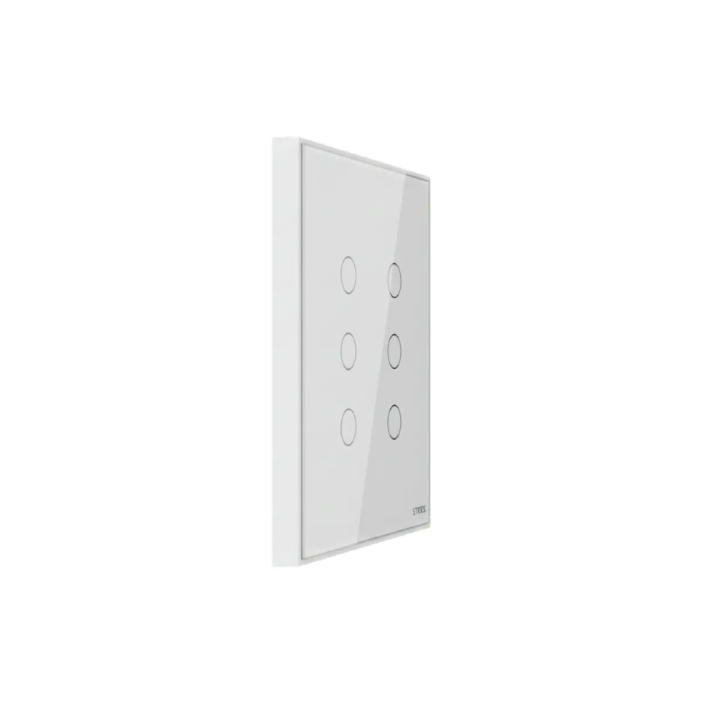 Interruptor Inteligente 4x4 Touch Steck 6 Teclas Branco Wi-Fi -SINT6B2