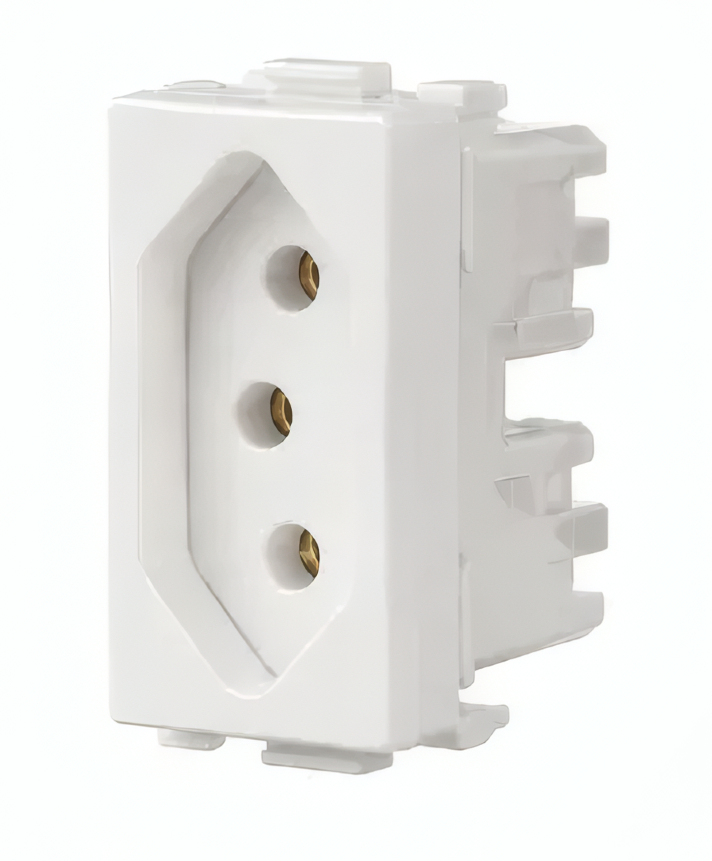 Modulo Tomada 2P+T Lunare 10A Branco -PRM4721