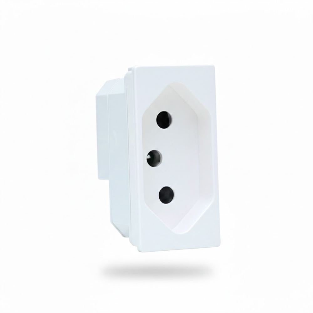 Módulo Tomada UNNO 2 Polos+Terra 20A Branco-N1136.2NBL