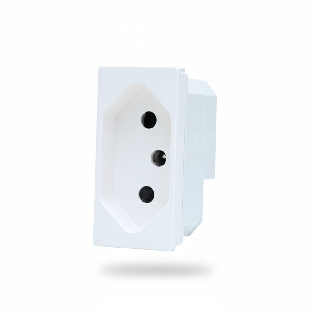 Módulo Tomada UNNO 2 Polos+Terra 20A Branco-N1136.2NBL