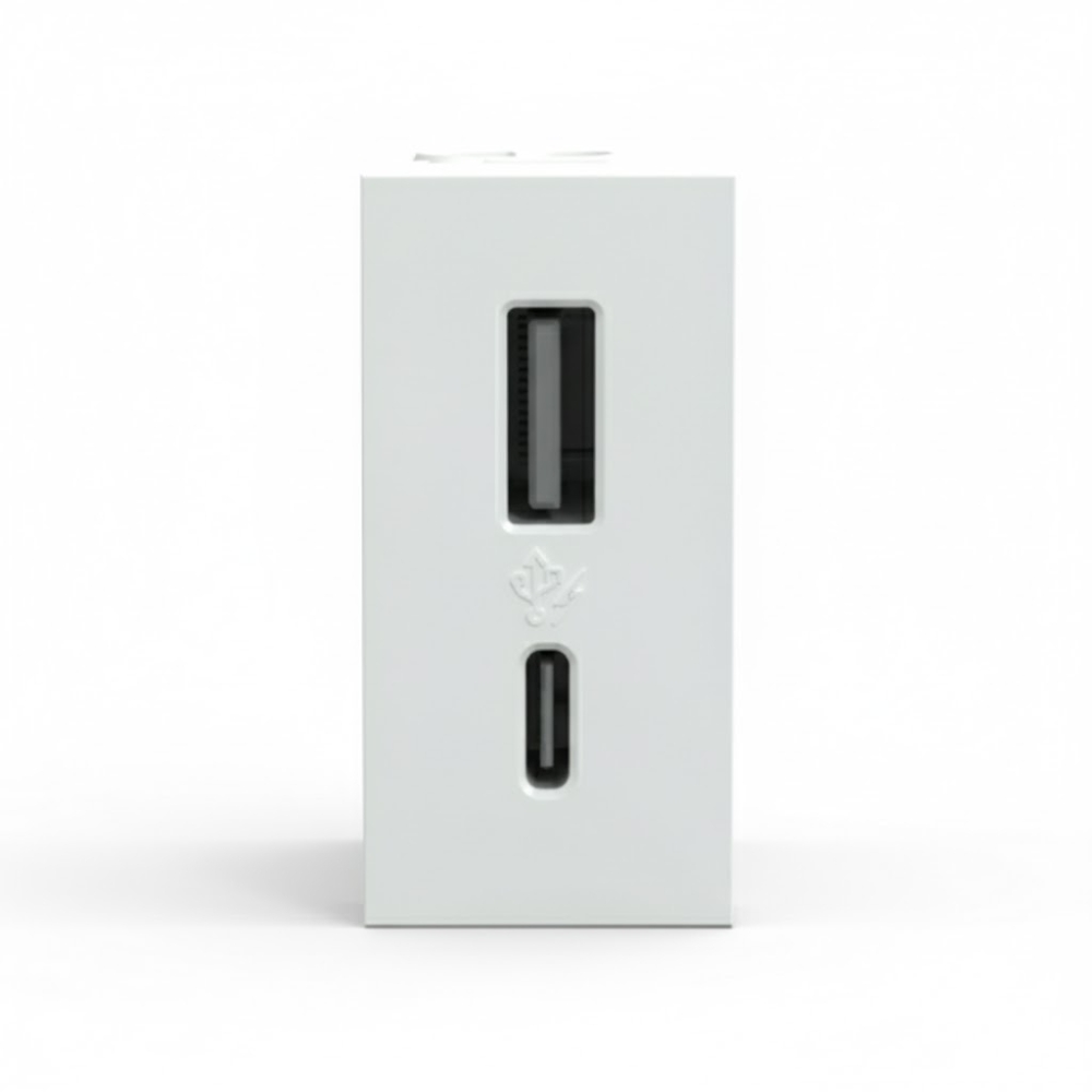 Módulo Tomada USB Tipo A+C Orion Branco - S70547204