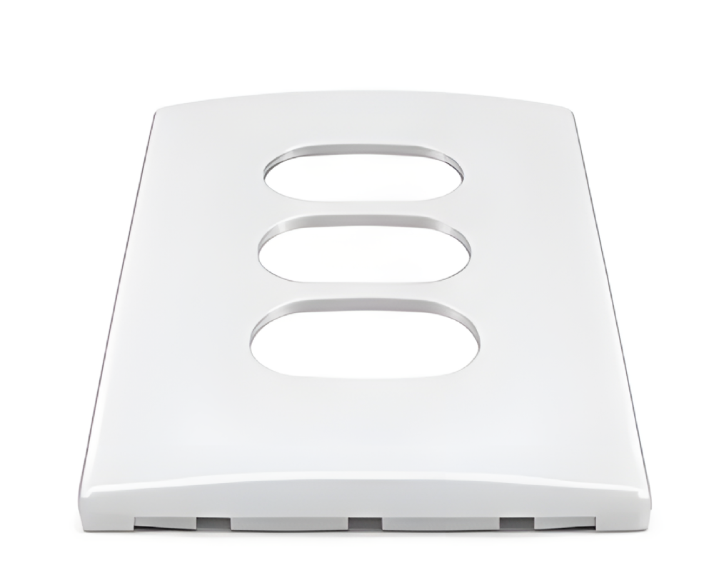Placa 4x2 3 Postos Separados Nereya Branco Gloss - 663263