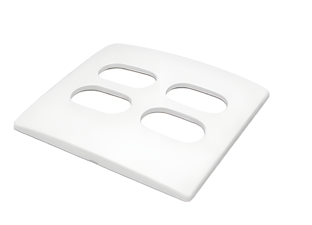 Placa 4x4 2+2 Postos Separado Nereya Branco Sal - 663420