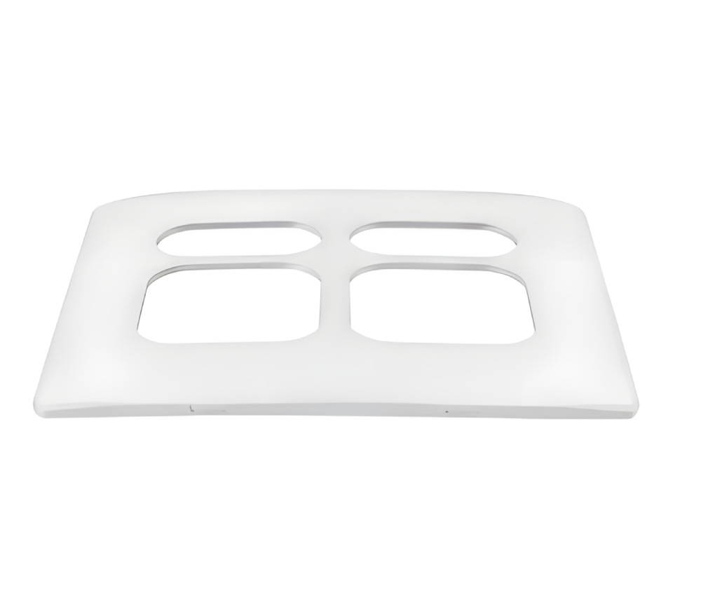 Placa 4x4 2+2 Postos Juntos 1+1 Postos Separados Nereya Branco Gloss - 663453