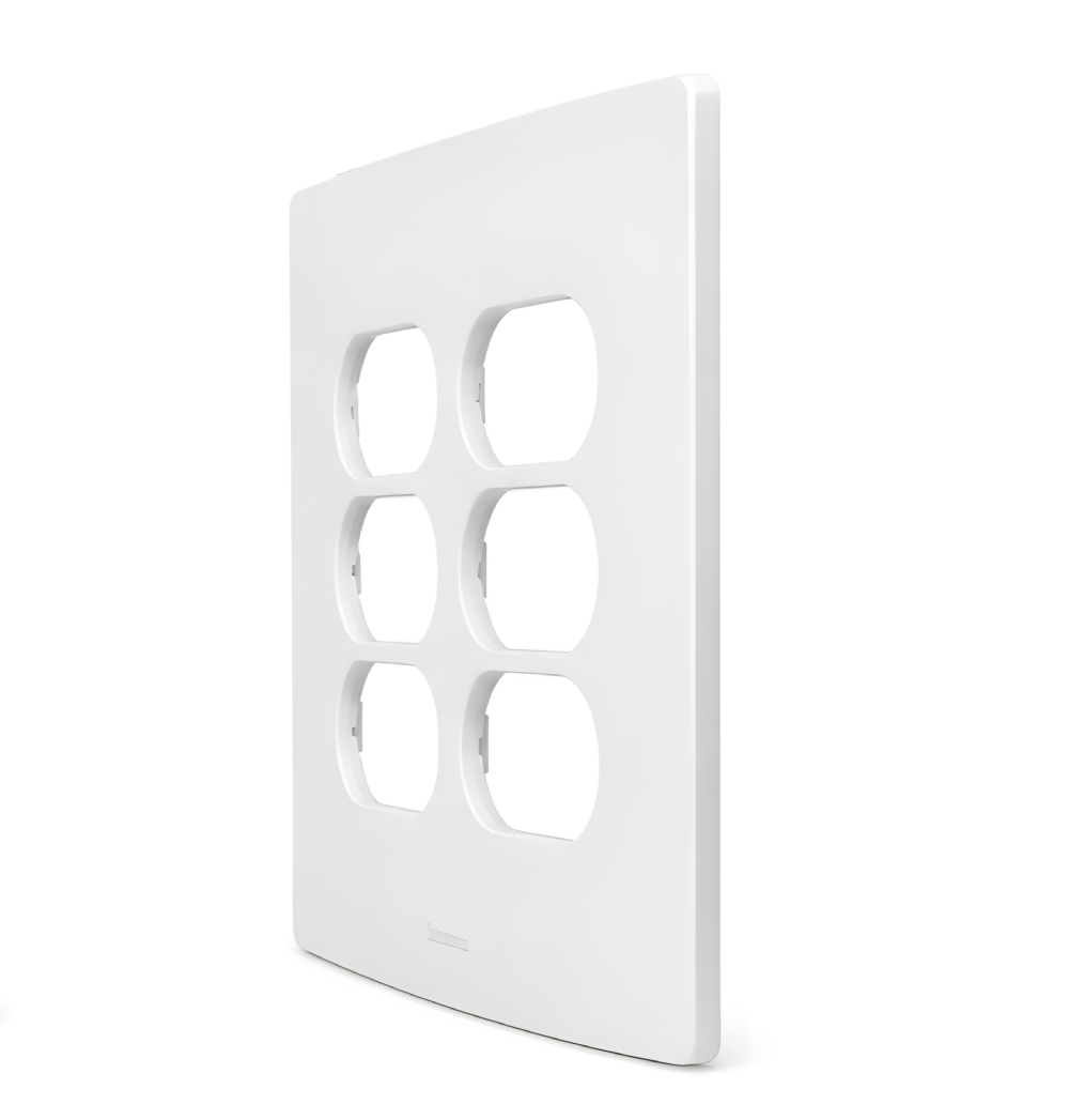 Placa 4x4 3+3 Postos Separados Nereya Branco Gloss - 663433
