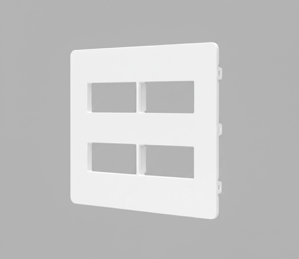 Placa UNNO 4x4 2+2 Postos Branca -N1672.4BL
